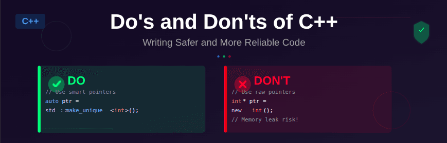 Do’s and Don’ts of C++: Writing Safer and More Reliable Code
